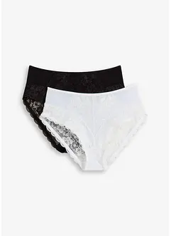 Slip alto con pizzo delicato (pacco da 2), bonprix