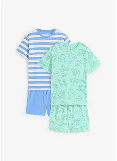 Pigiama estivo in puro cotone biologico (set 4 pezzi), bonprix