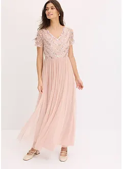 Abito lungo con paillettes, bonprix