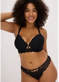Reggiseno con coppe preformate e pizzo morbido, bonprix