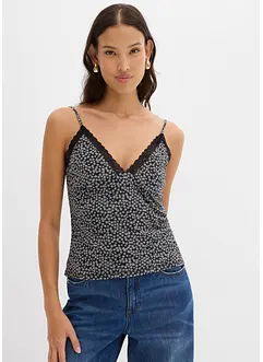 Top in mesh con spalline sottili, bonprix