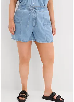 Shorts in jeans con comodo elastico, vita alta, bonprix