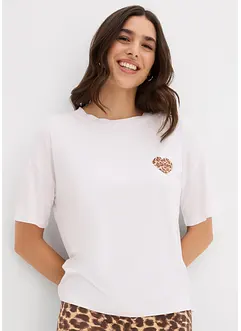 Maglietta cropped con spalle scese, bonprix