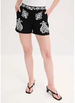 Shorts con ricami in morbido misto viscosa, bonprix