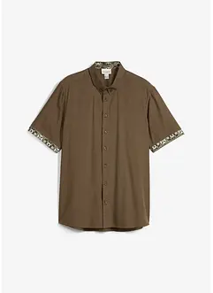 Camicia a maniche corte in viscosa, slim fit, bonprix