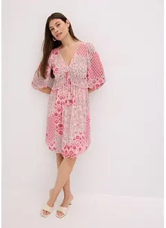 Abito tunica in mesh fantasia, bonprix