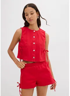 Gilet in twill di misto cotone elasticizzato, bonprix