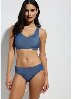 Bikini a bustier effetto jeans (set 2 pezzi), bonprix