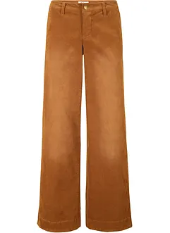 Pantaloni di velluto a coste elasticizzato, wide leg, bonprix