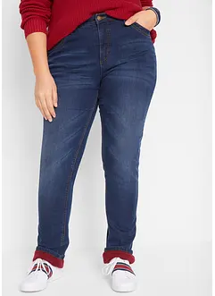 Jeans termici straight, vita alta, bonprix