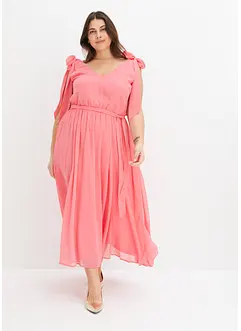 Abito in chiffon con fiocchi, bonprix
