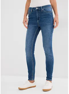 Jeans skinny elasticizzati cropped, a vita media, bonprix