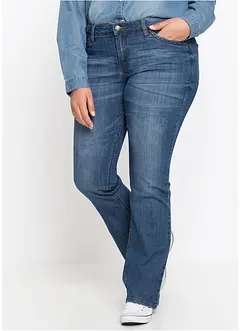 Jeans bootcut elasticizzati confortevoli, vita media, bonprix