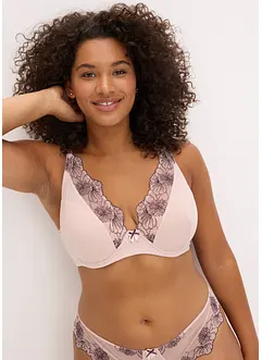 Reggiseno con coppe preformate e ricami delicati, bonprix