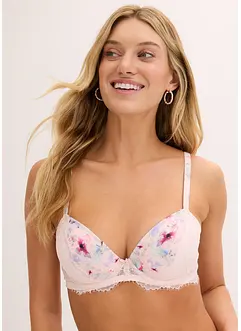 Reggiseno con coppe preformate in materiale lucido, bonprix