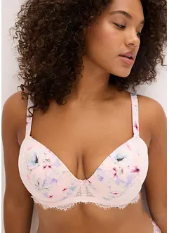 Reggiseno con coppe preformate in materiale lucido, bonprix