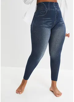 Leggings effetto jeans senza cuciture con effetto modellante forte, bonprix