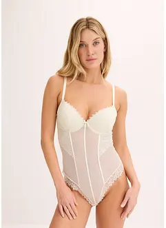 Body con perizoma e pizzo elastico, bonprix