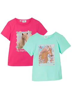 T-shirt in puro cotone biologico (pacco da 2), bonprix
