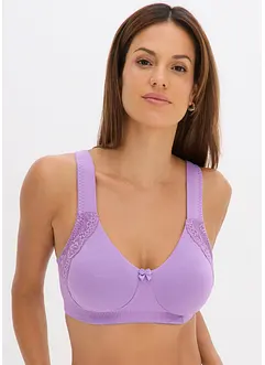Reggiseno t-shirt senza ferretto con cotone (pacco da 2), bonprix