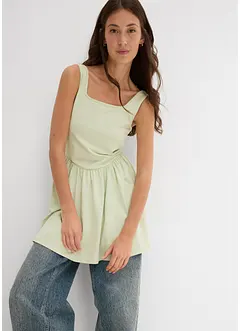 Top lungo in misto cotone elasticizzato, bonprix