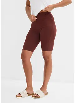 Pantaloncini in jersey a costine, vita alta, bonprix