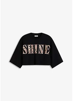 T-shirt cropped in puro cotone biologico, bonprix