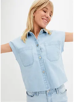 Camicia di jeans boxy cropped, bonprix
