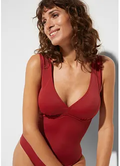 Costume intero con effetto modellante forte e scollatura a V, bonprix