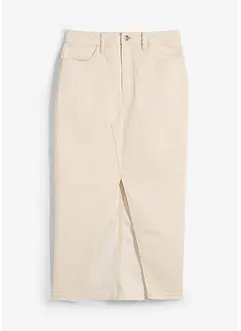 Gonna di jeans con spacco, bonprix