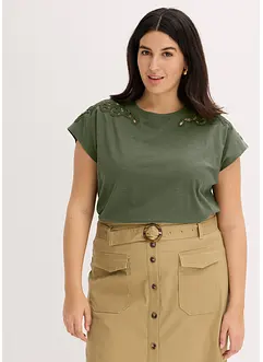 Maglia con dettagli in pizzo, bonprix
