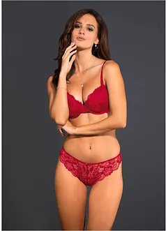 Reggiseno con coppe preformate e perizoma in pizzo delicato (set 2 pezzi), bonprix