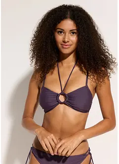 Reggiseno bikini a bustier con anello, bonprix