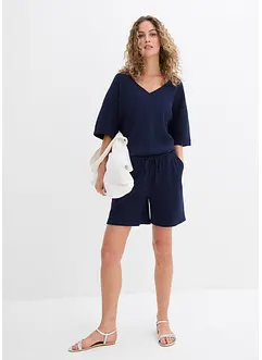 Shorts in puro cotone a trama operata, bonprix