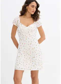 Abito in pizzo con stampa floreale, bonprix