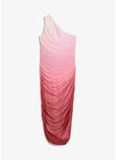 Abito monospalla con inserto in mesh, bonprix