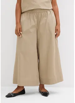 Pantaloni culotte ampi in puro cotone, bonprix