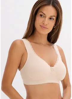 Reggiseno t-shirt minimizer senza ferretto con cotone biologico (pacco da 2), bonprix