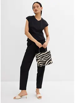 Pantaloni alla caviglia in piquet, bonprix