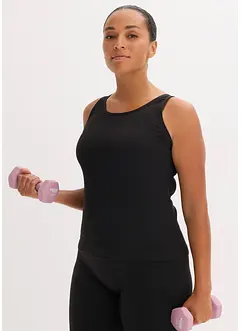Top lungo in maglina a coste senza cuciture, bonprix