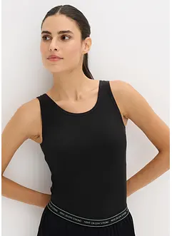 Top lungo in maglina a coste senza cuciture, bonprix