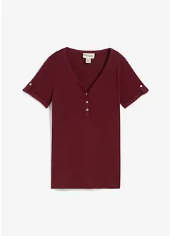 Maglia serafino in puro cotone, bonprix