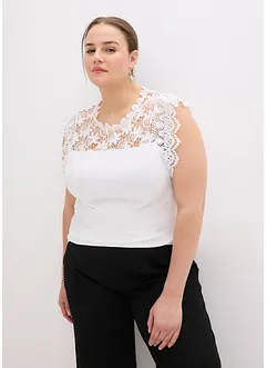 Maglia con inserto in pizzo, bonprix