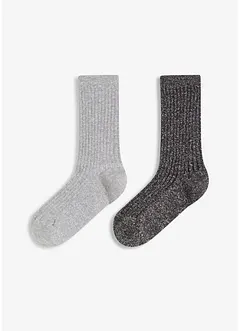 Calzini con cotone biologico e lurex (pacco da 2), bonprix