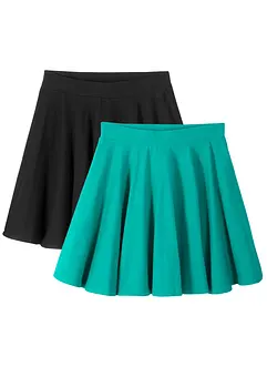 Gonna di jersey con cotone biologico (pacco da 2), bonprix