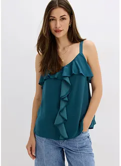 Top con spalline sottili in satin lucido, bonprix