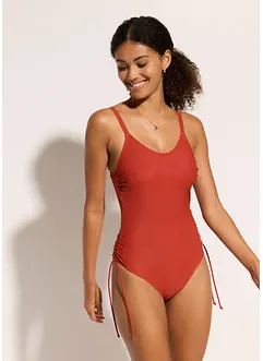 Costume intero con laccetti ed effetto modellante leggero, bonprix
