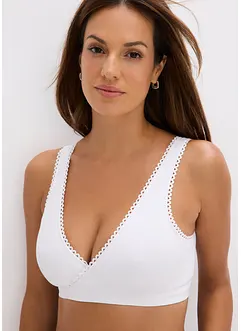 Reggiseno bustier double face con cotone biologico morbido (pacco da 2), bonprix