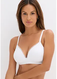 Reggiseno senza ferretto con coppe preformate e cotone (pacco da 2), bonprix