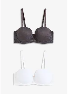 Reggiseno a balconcino con pizzo delicato (pacco da 2), bonprix